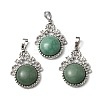 Natural Green Aventurine Pendants G-P498-01P-07-1