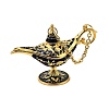 Alloy Enamel Tea Pot Home Display Decoration DJEW-Z010-01G-06-1