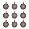 Tibetan Style Alloy Pendant Cabochon Settings LS-TIBE-R295-055R-FF-1