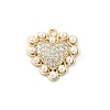 Brass Micro Pave Cubic Zirconia Pendants KK-E791-05G-1