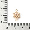 Brass Pave Clear Cubic Zirconia Connector Charms KK-G503-30G-3