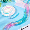 12 Strands 3 Styles Gradient Color Baking Paint Glass Bead Strands DGLA-TA0001-21E-6