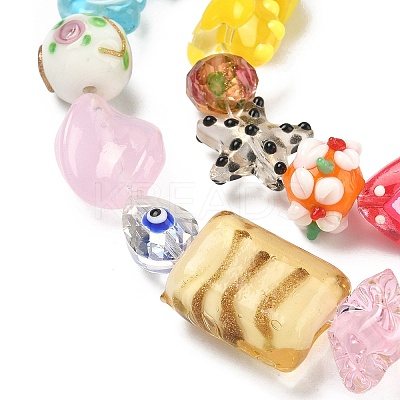 Handmade Mixed Styles Lampwork & Glass Beads LAMP-G170-03-1