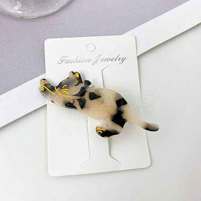 Cat Shape Cellulose Acetate(Resin) Alligator Hair Clips PW-WG22848-03-1