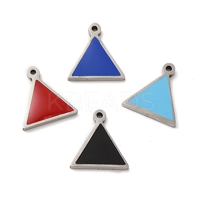 304 Stainless Steel Enamel Charms STAS-A078-08P-1
