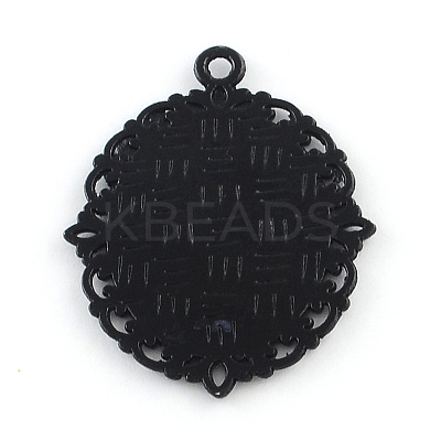 Electrophoresis Alloy Oval Pendant Cabochon Settings X-PALLOY-Q304-50-NR-1