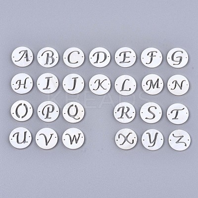 Natural Freshwater Shell Links Connectors X-SHEL-S276-120-1