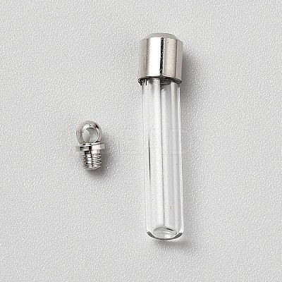 Brass and Glass Pendants GLAA-WH0031-95A-1