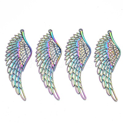Rack Plating Rainbow Color Alloy Big Pendants PALLOY-N163-172A-1