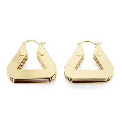 Brass Multi-Layer Triangle Hoop Earrings for Women EJEW-N011-90-1