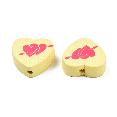 Spray Painted Maple Wood Beads WOOD-Q030-88-1