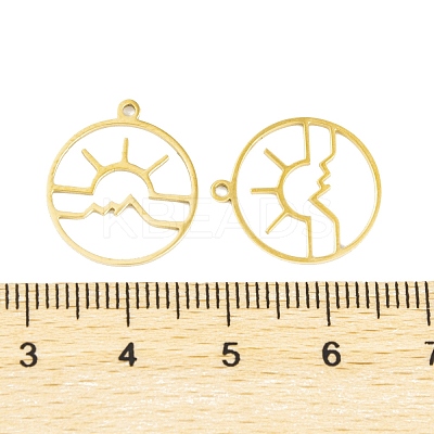 5Pcs 201 Stainless Steel Pendants LS-STAS-M056-01B-G-1