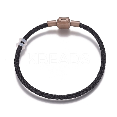 Braided 304 Stainless Steel Wire European Style Bracelets Making AJEW-D047-02A-01CG-1