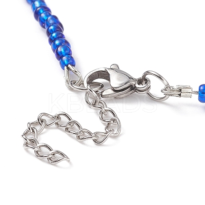 Mushroom Handmade Lampwork Pendant Necklaces for Women NJEW-JN03982-1
