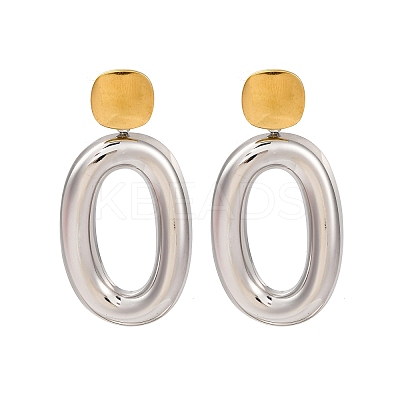 304 Stainless Steel Dangle Stud Earrings LS-EJEW-K296-02GP-08-1