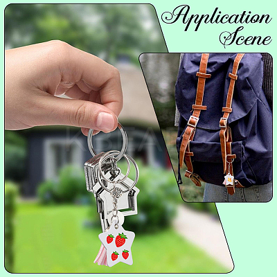DIY Blank Double-sided Heat Transfer Aluminium Pendant Keychain Making Kits DIY-SP0005-26B-1