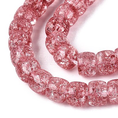 Crackle Transparent Glass Beads Strands GLAA-N069-03A-05-1
