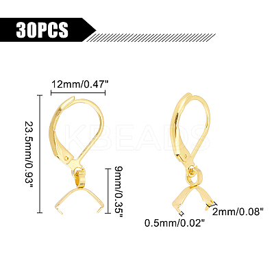 30Pcs 304 Stainless Steel Leverback Earring Findings STAS-UN0041-90-1