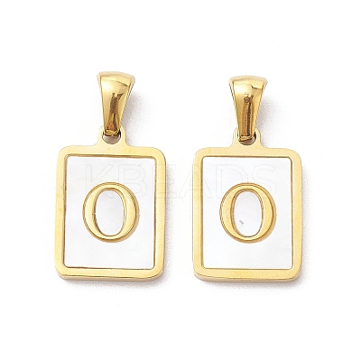 Ion Plating(IP) 304 Stainless Steel Pave Shell Pendants STAS-G327-01G-O-1