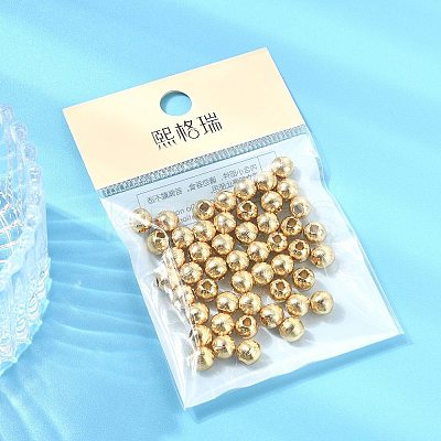 SHEGRACE Brass Textured Round Beads XGRPCU095-298G-1