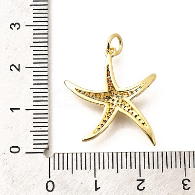 Brass Micro Pave Clear Cubic Zirconia Pendants KK-Q040-01I-G-1