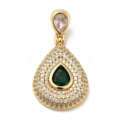 Brass Micro Pave Cubic Zirconia Pendants KK-H433-47G-1