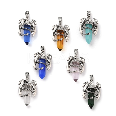 Bullet Shape Glass Pendants G-B042-05P-1