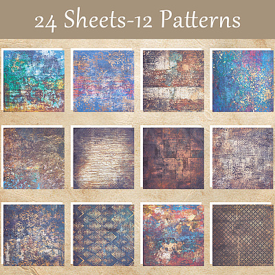 24Pcs 12 Styles Scrapbook Paper Pads DIY-WH0028-47A-1