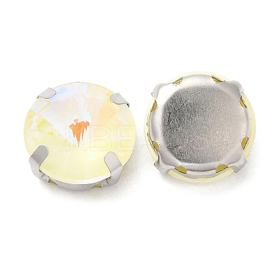 Mocha Fluorescent(MI) Flat Round Sew on Rhinestone GGLA-M006-02A-P04-1