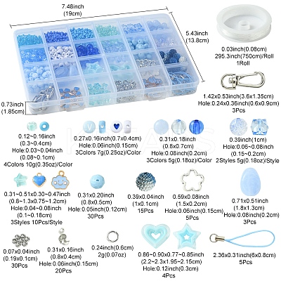 Ocean Color DIY Mobile Phone Strap Making Kit DIY-FS0006-56-1