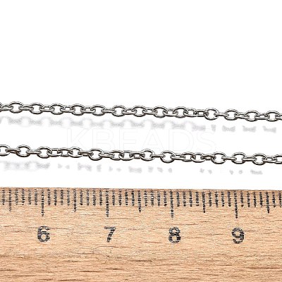 Tarnish Resistant Classic Plain 304 Stainless Steel Mens Womens Cable Chain Necklace Making STAS-P045-01P-1