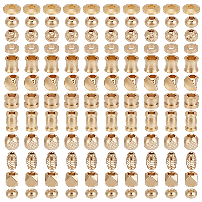 120Pcs 12 Styles Brass Beads FIND-AR0005-38-1