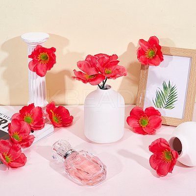 80Pcs Cloth Artificial Flower Heads AJEW-GA0009-23-1