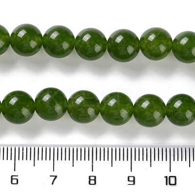 Dyed Natural White Jade Imittation Chinese Jade/Taiwan Jade Round Beads Strands GSR063-8MM-1