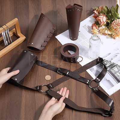 PU Leather with Iron Fencing Sheath AJEW-WH0348-136-1