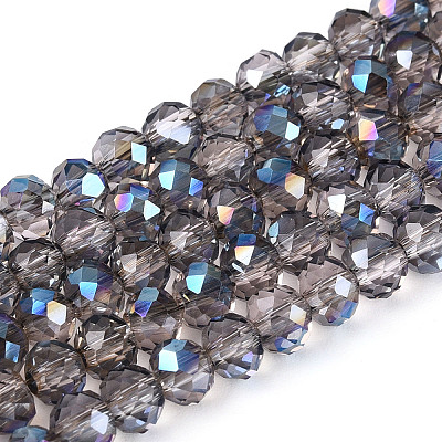 Electroplate Transparent Glass Beads Strands EGLA-N054-T4mm-A01-1