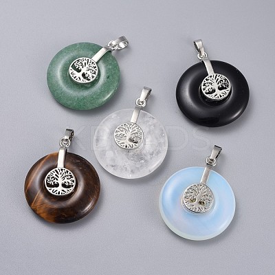Natural & Synthetic Mixed Stone Pendants G-F640-E-1