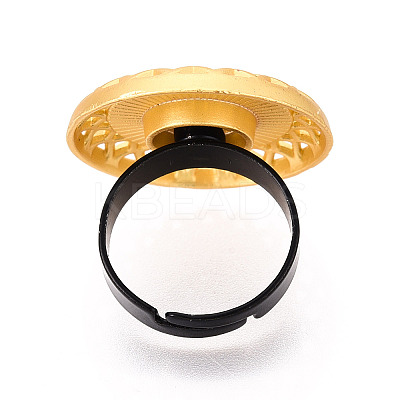 Adjustable Alloy & Iron Bezel Cup Ring Base with Rotatable Tray MAK-T012-05G-1