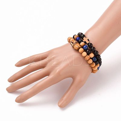 Stretch Bracelets Sets BJEW-JB05662-03-1