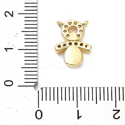 Brass Micro Pave Cubic Zirconia Pendants KK-L229-51G-1