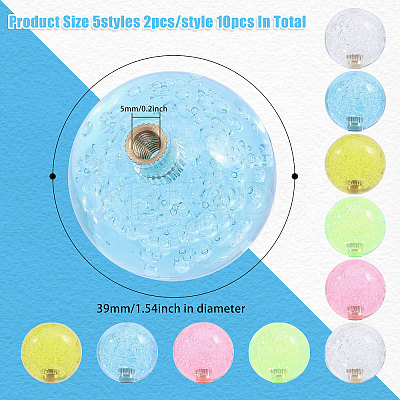 10Pcs 5 Colors Resin Round Thumb Grip Cap DIY-CA0006-79-1