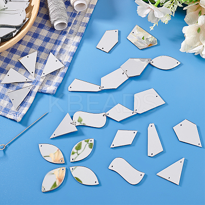 Triangle/Polygon/Rectangle/Horse Eye/Rhombus Acrylic Connector Charms MACR-PH0001-85B-1