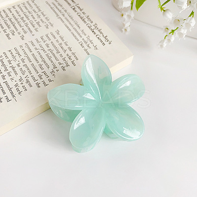 Candy Color Flower Plastic Claw Hair Clips PW-WG0066C-03-1