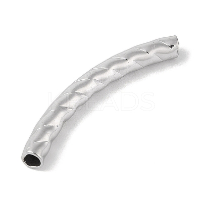 304 Stainless Steel Curved Tube Beads STAS-M071-03E-P-1