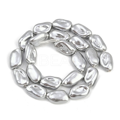 Electroplated Glass Beads Strands GLAA-H039-04B-1