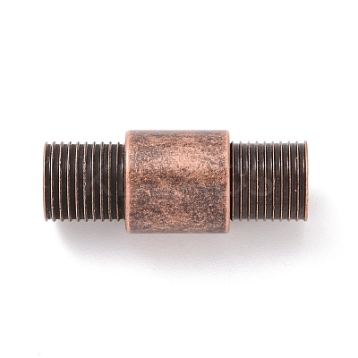 Tibetan Style PVD Vacuum Plating 304 Stainless Steel Magnetic Clasps with Glue-in Ends STAS-G276-30R-1