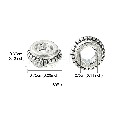Tibetan Style Alloy Spacer Beads YW0001-10-1