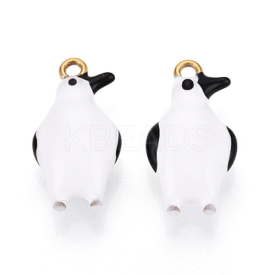 304 Stainless Steel Enamel Pendants STAS-N124-12G-1