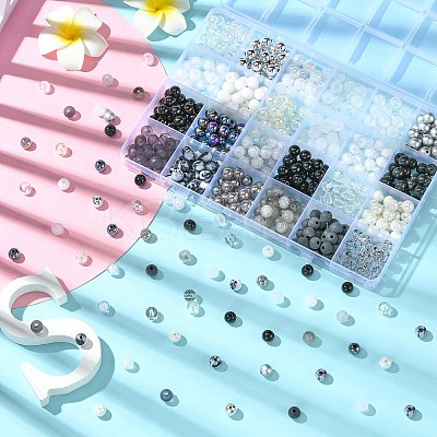 DIY Black and White Series Necklace & Bracelet Making Kits DIY-CJ0001-75-1