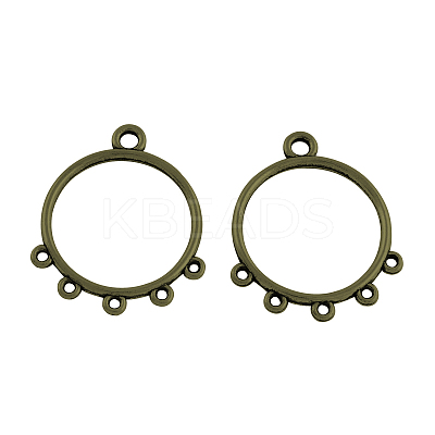 Tibetan Style Alloy Ring Chandelier Components Links TIBE-3818-AB-FF-1